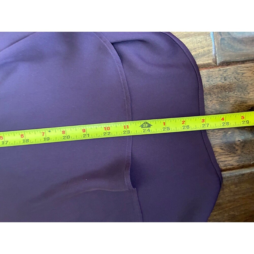 Quince Washable Silk Split Neck Blouse Chocolate Plum Brown Medium Quiet Luxury - Picture 8 of 9